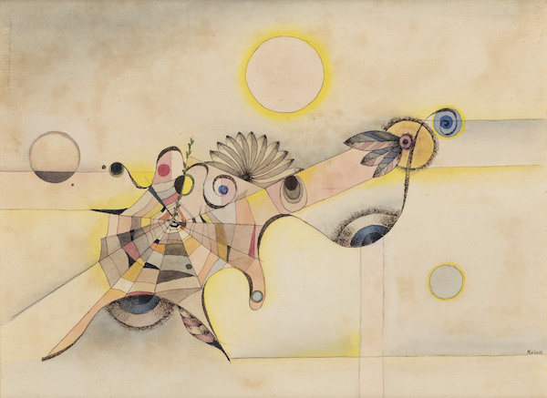Hans Reichel. Lumières intérieures : Hans REICHEL Composition. 1923. 20,5 x 28 cm